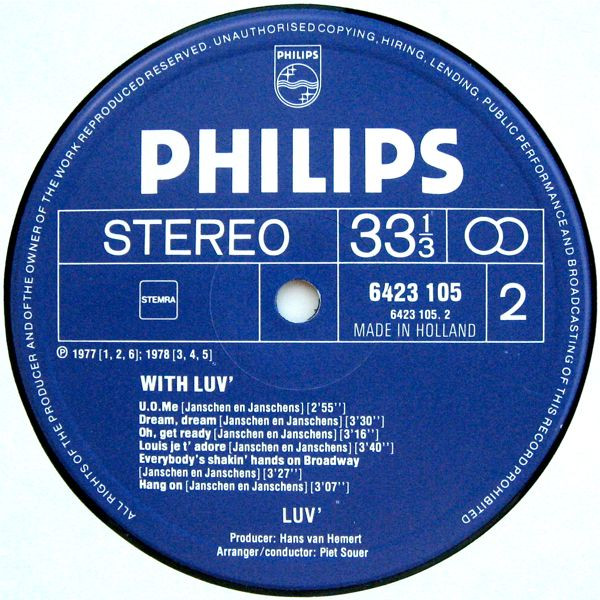Luv', With Luv' - LP Album Stereo