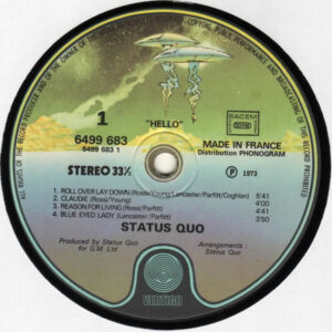 Status Quo, Hello! - LP: imagen 3