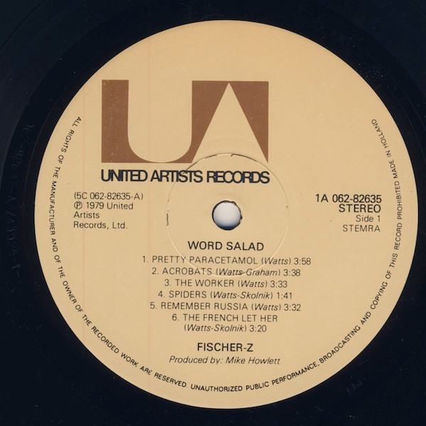 Fischer-Z, Word Salad - LP