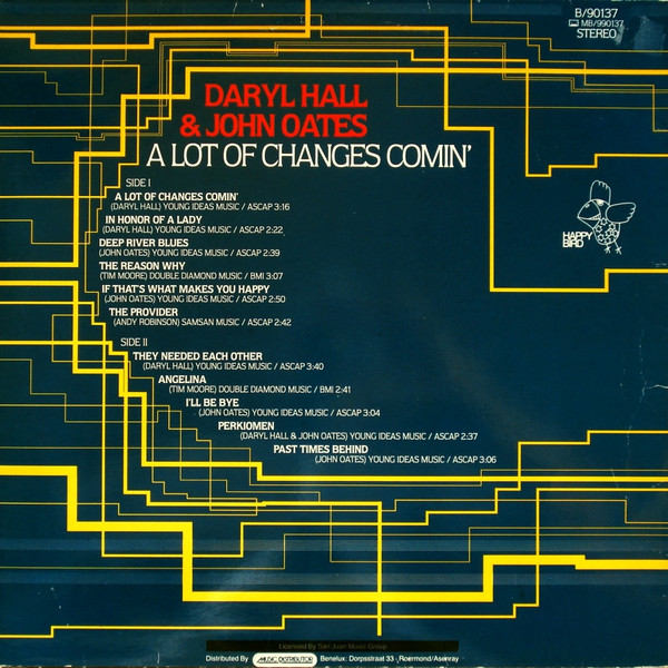Daryl Hall & John Oates, A Lot Of Changes Comin' - LP