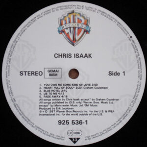 Chris Isaak, Chris Isaak - LP: imagen 3