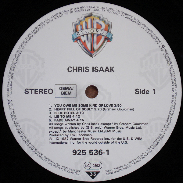 Chris Isaak, Chris Isaak - LP