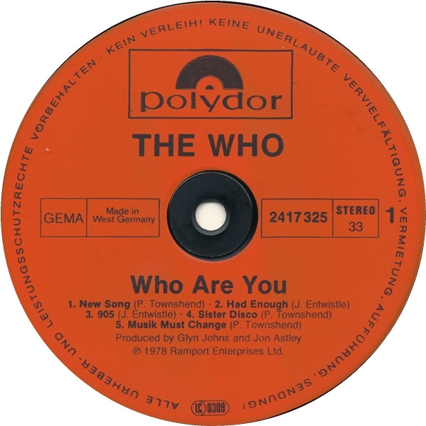 The Who, Who Are You - LP