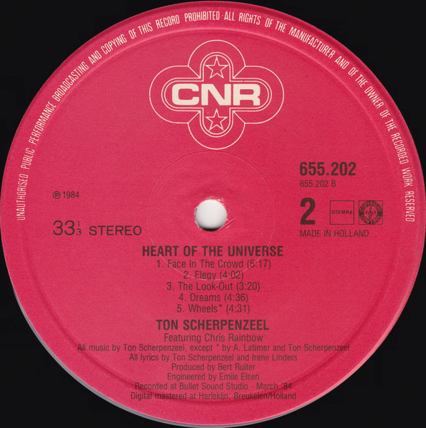 Ton Scherpenzeel, Heart Of The Universe - LP