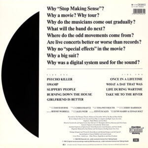 Talking Heads, Stop Making Sense - LP: imagen 2