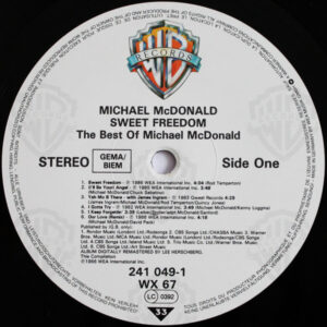 Michael McDonald, Sweet Freedom (The Best Of Michael McDonald) - LP: imagen 3