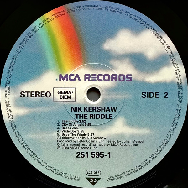 Nik Kershaw, The Riddle - LP