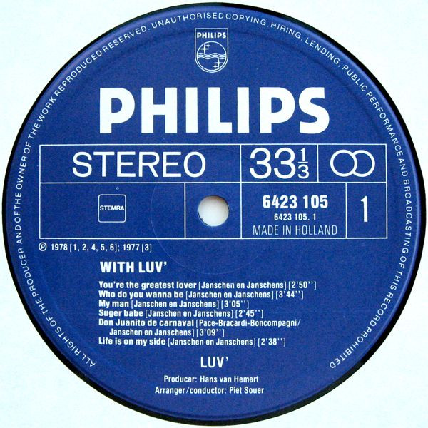 Luv', With Luv' - LP Album Stereo