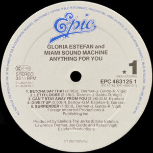 Miami Sound Machine, Anything For You - LP: imagen 3