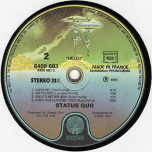 Status Quo, Hello! - LP: imagen 4