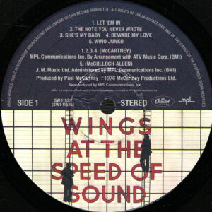 Wings, Wings At The Speed Of Sound - LP: imagen 3