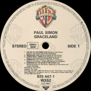 Paul Simon, Graceland - LP: imagen 3