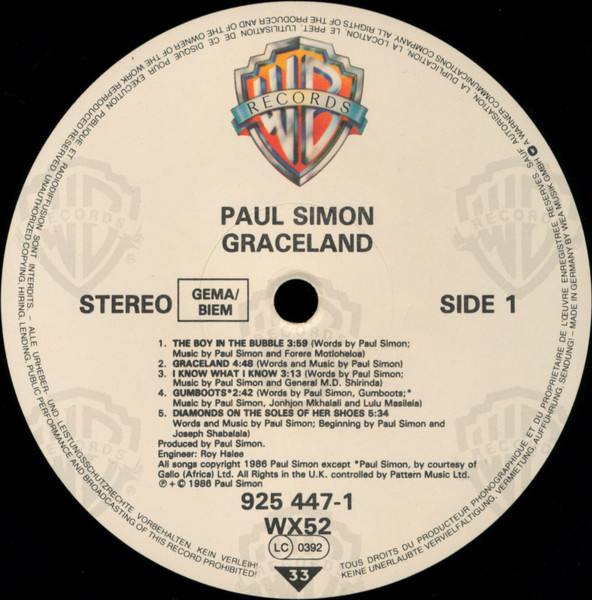 Paul Simon, Graceland - LP