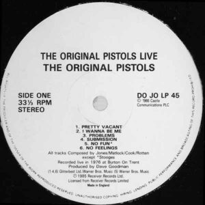 Sex Pistols, The Original Pistols Live - LP: imagen 3
