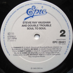 Stevie Ray Vaughan & Double Trouble, Soul To Soul - LP: imagen 4