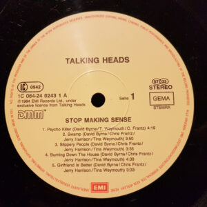 Talking Heads, Stop Making Sense - LP: imagen 3