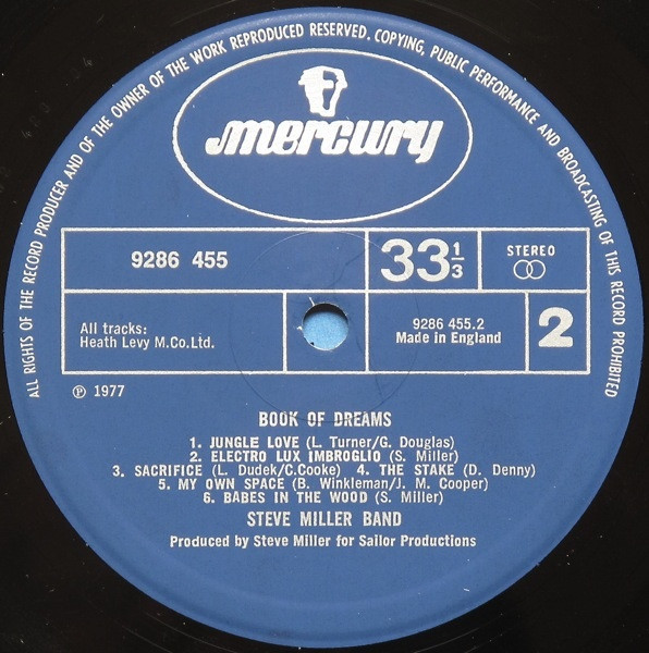 Steve Miller Band, Book Of Dreams - LP