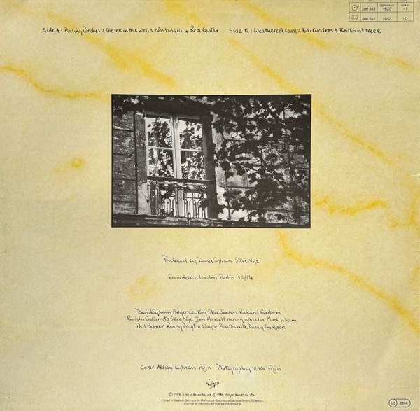 David Sylvian, Brilliant Trees - LP