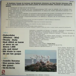 Los Inhumanos, 30 Hombres Solos - LP: imagen 2