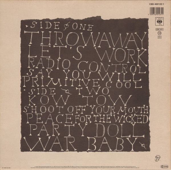 Mick Jagger, Primitive Cool - LP