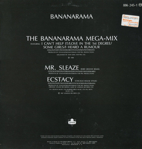 Bananarama, The Bananarama Mega-Mix - Maxi Singles
