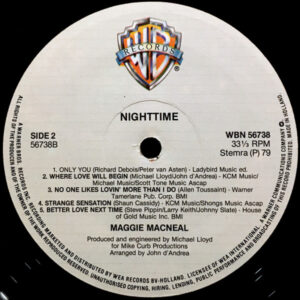 Maggie MacNeal, Night Time - LP: imagen 4