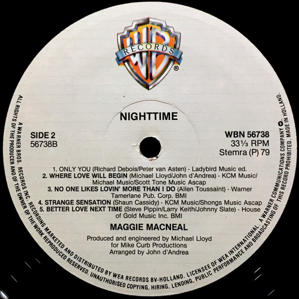 Maggie MacNeal, Night Time - LP
