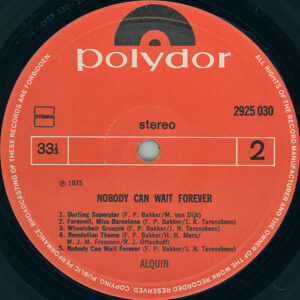 Alquin, Nobody Can Wait Forever - LP: imagen 6