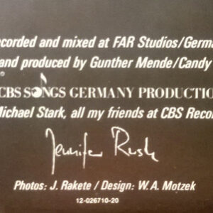 Jennifer Rush, Movin' - LP: imagen 8