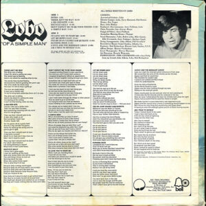 Lobo, Of A Simple Man - LP: imagen 2