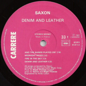 Saxon, Denim And Leather - LP: imagen 4