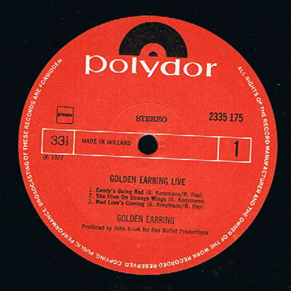 Golden Earring, Live - LP