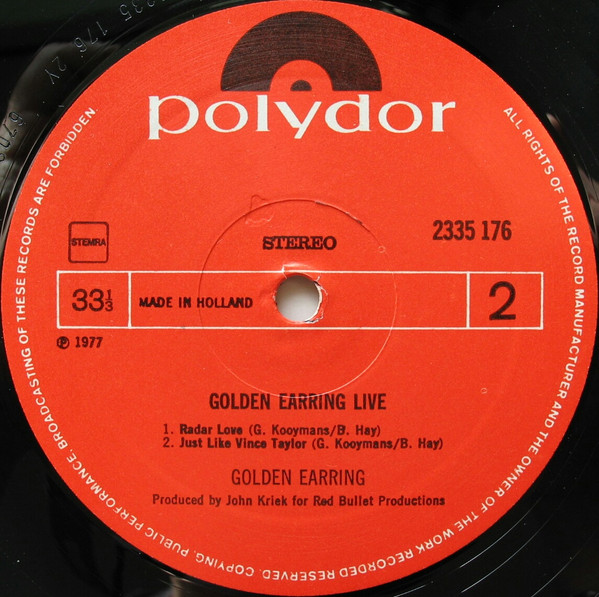 Golden Earring, Live - LP