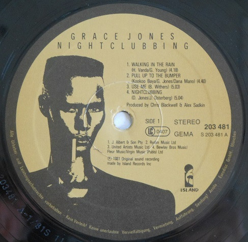 Grace Jones, Nightclubbing - LP