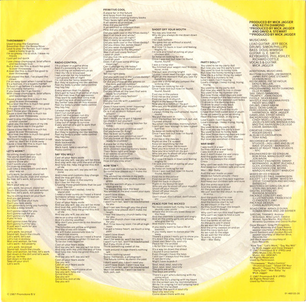 Mick Jagger, Primitive Cool - LP
