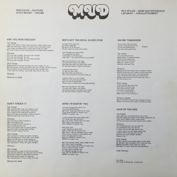 Mud, Use Your Imagination - LP