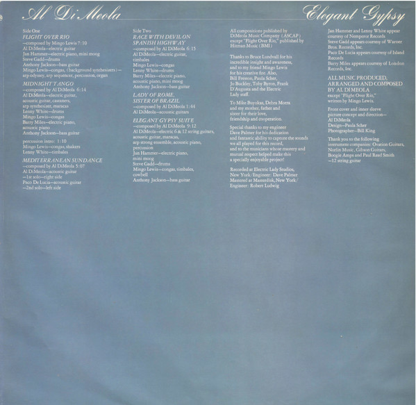 Al Di Meola, Elegant Gypsy - LP