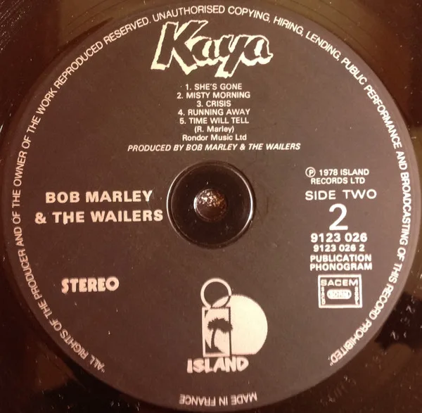 Bob Marley & The Wailers, Kaya - LP