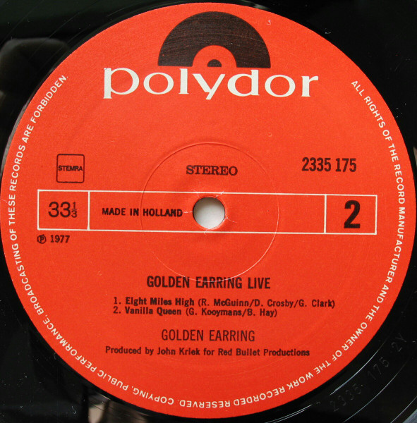 Golden Earring, Live - LP