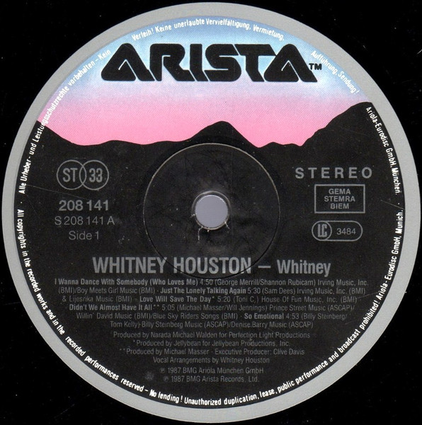 Whitney Houston, Whitney - LP