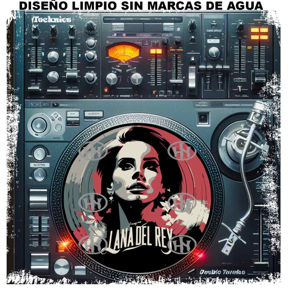 Lana del Rey-3 Slipmats personalizado para Djing