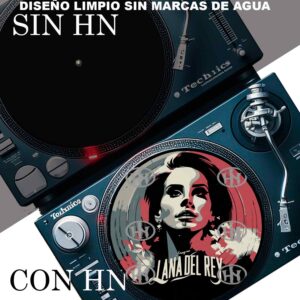 Lana del Rey-3 Slipmats personalizado para Djing: imagen 4