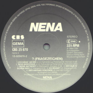 Nena, ? (Fragezeichen) - LP: imagen 4