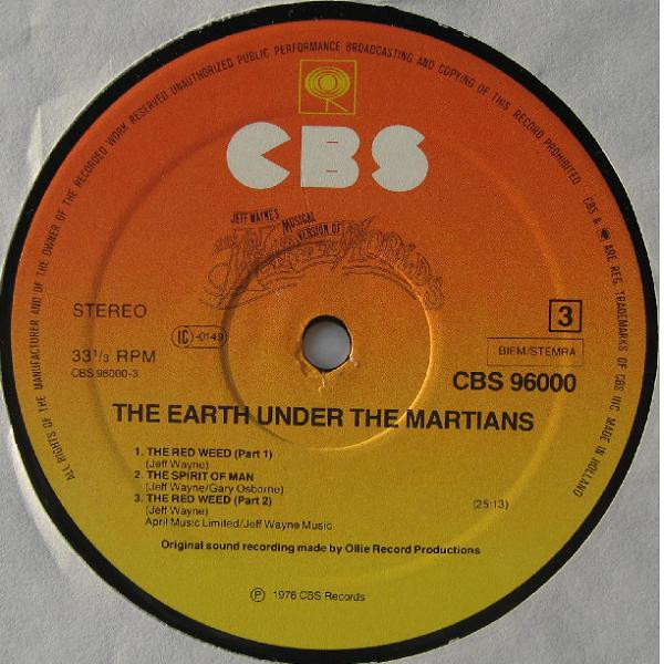 Jeff Wayne, Jeff Wayne's Musical Version Of The War Of The Worlds - LP