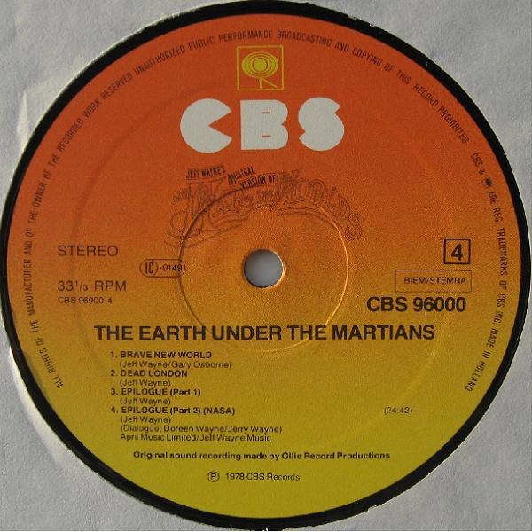 Jeff Wayne, Jeff Wayne's Musical Version Of The War Of The Worlds - LP