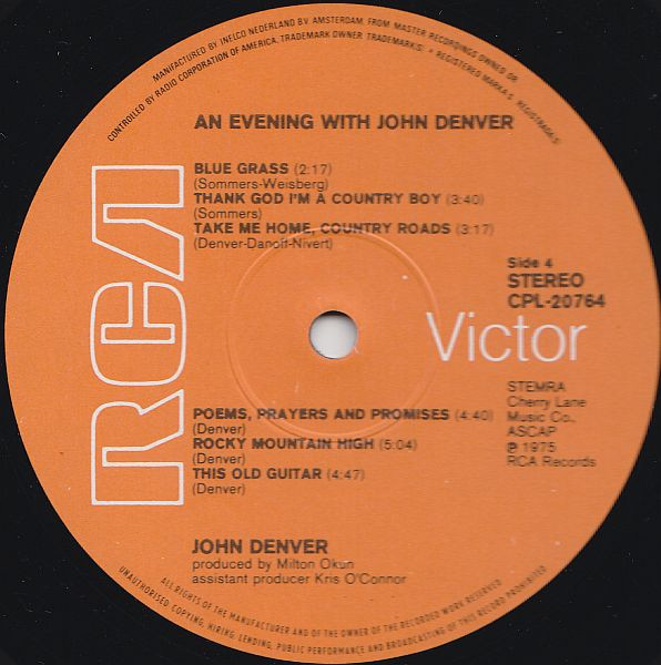 John Denver, An Evening With John Denver - LP