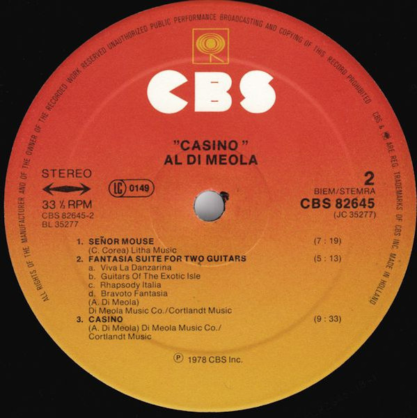 Al Di Meola, Casino - LP