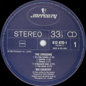 Big Country, The Crossing - LP: imagen 5