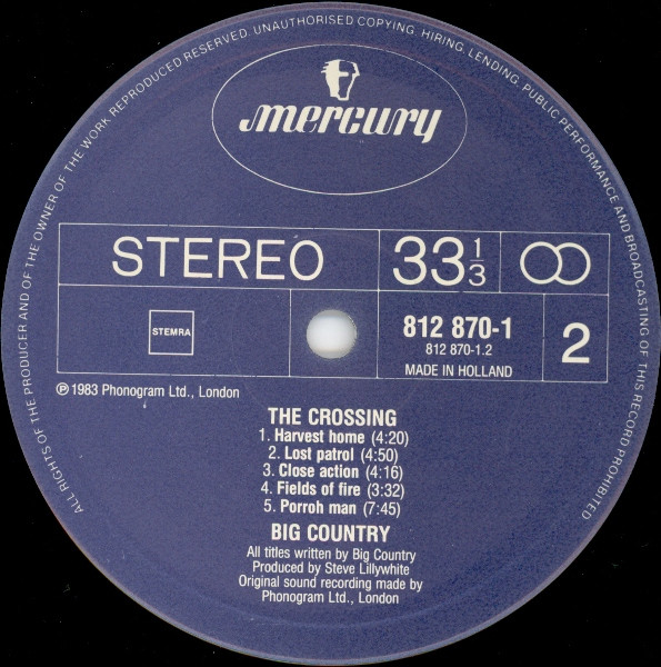Big Country, The Crossing - LP