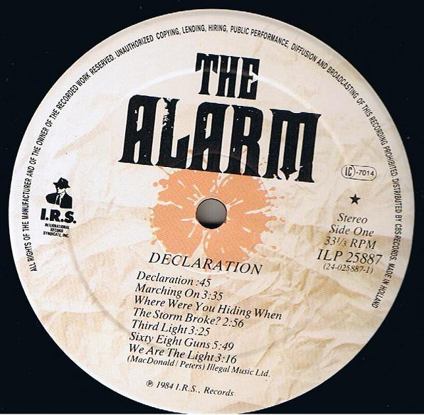 The Alarm, Declaration - LP
